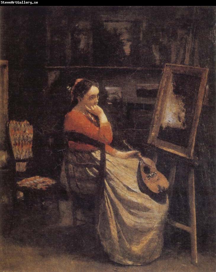 Jean Baptiste Camille  Corot The Studio